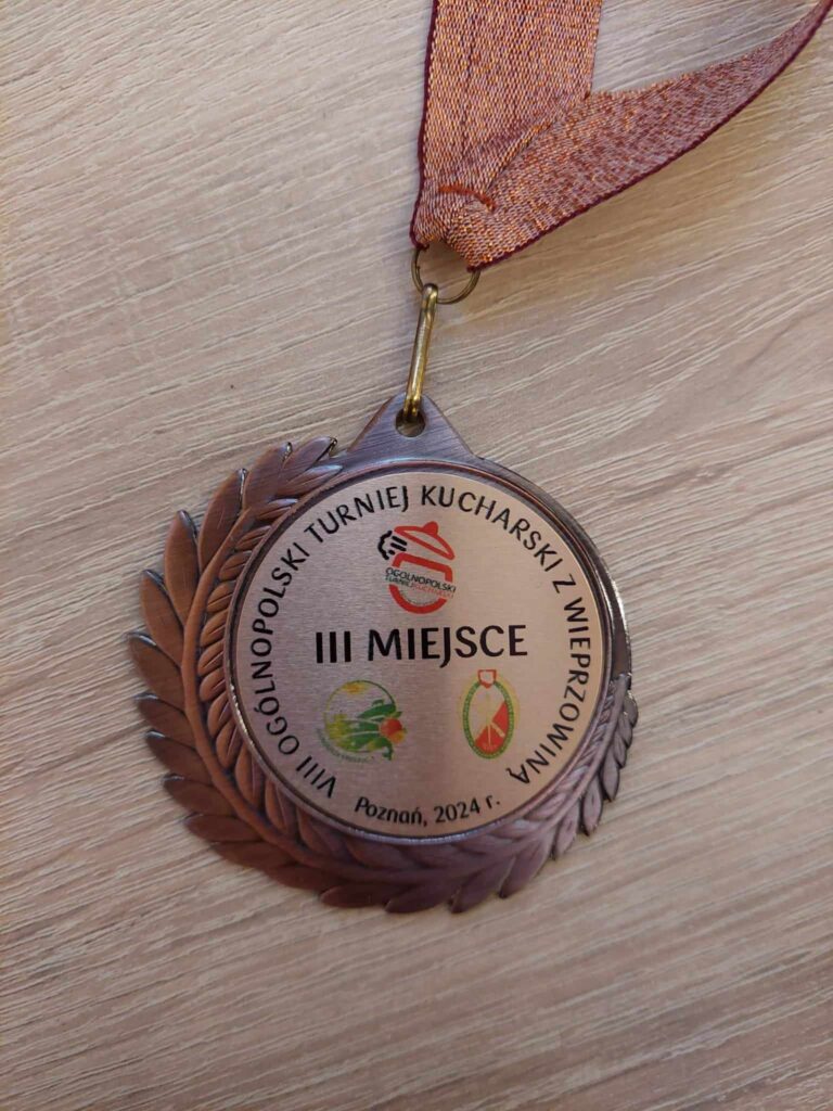 Medal za III miejscu w  VIII Ogólnopolskim Turnieju Kucharskim Poznań '2024